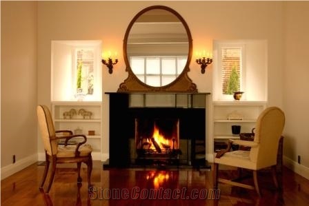 Absolute Black Surround, Hearth and Mantle, Absolute Black Granite Fireplace