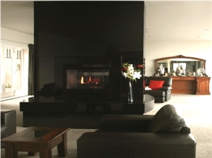Absolute Black Surround, Hearth and Mantle, Absolute Black Granite Fireplace