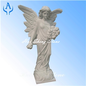 Granite Grey Sculpture Angel, G603 Grey Granite