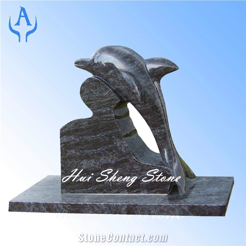 Headstone Tombstone Monument, Grey Granite