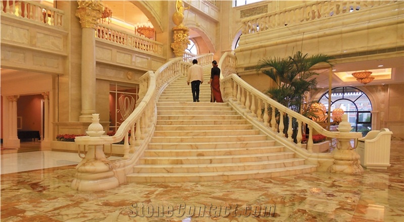 Yellow Onyx Stairs