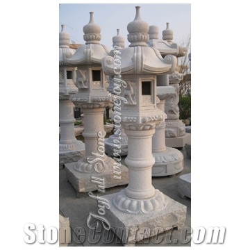 Japanese Stone Lanterns, Grey Granite Lanterns, Kasuga