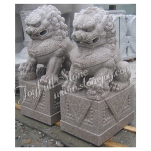 Stone Foo Dog Statues, Fu Dog Sculpture Stone Foo Dog Statues, Fu Dog Sculpture