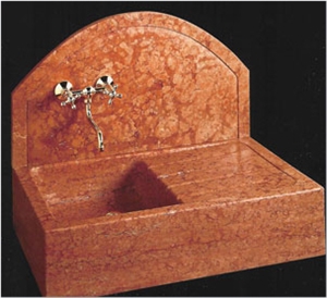 Rosso Medina Marble Basins & Sinks, Medenine Red Marble Sinks