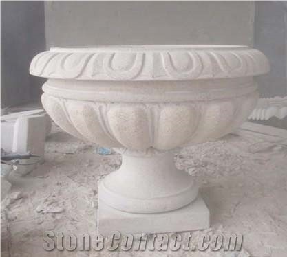 Stone Flower Pot, G682 Yellow Granite Flower Pot