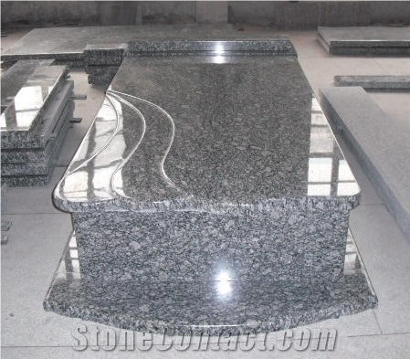 Seawave White Granite Monument, Tombstone