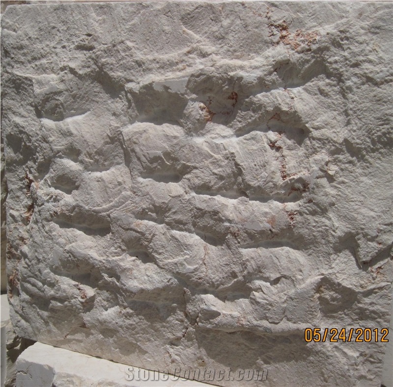 Jerusalem White Limestone Chiseled Wall Tiles