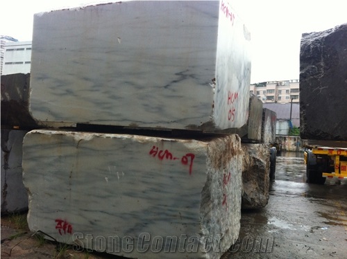 Candy White Chinese Carrara White Blocks,White Marble Block