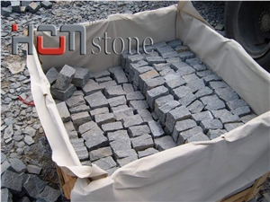 G654 Pavers (Cobble Stone), G654 Grey Granite Cobble Stone