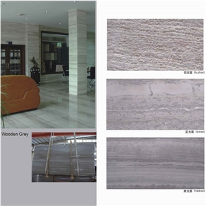 Wooden Grey Marble , Seperggainte Grey Marble Slab Wooden Grey Marble , Seperggainte Grey Marble Slab