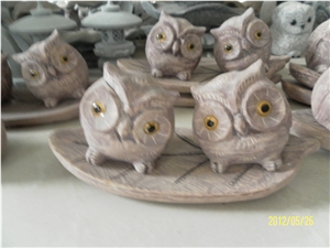 Art Owl Carving,Stone Art Work Art Owl Carving,Stone Art Work