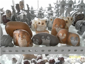 Art Owl Carving,Stone Art Work