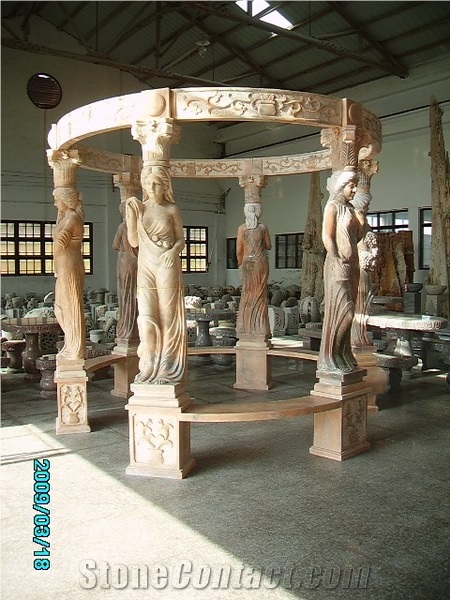 Carved Marble Arbour, Gazebo