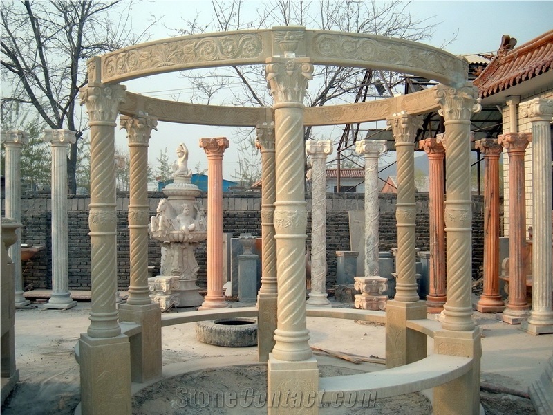 Carved Marble Arbour, Gazebo