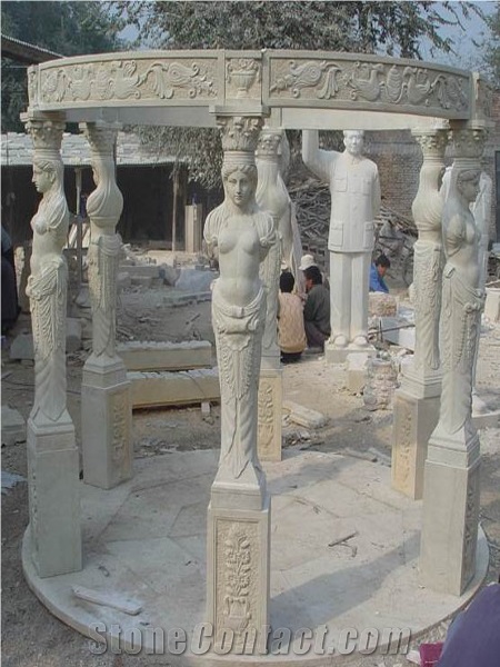 Carved Marble Arbour, Gazebo
