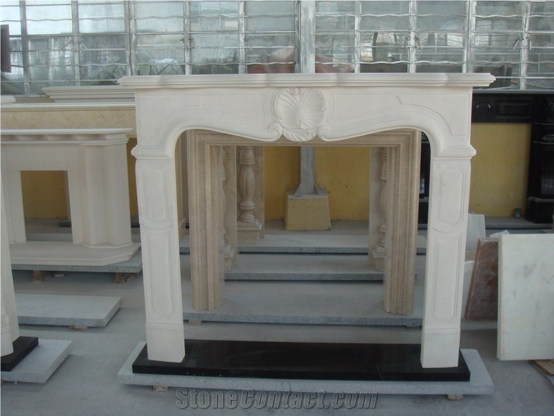Carved Marble Fireplace