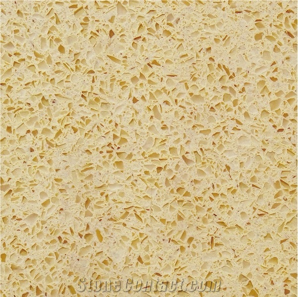 Yellow Artificial Quartz Stone, Engineered Stone