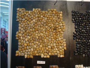 Yellow Pebble Stone Mosaic Tile Yellow Pebble Stone Mosaic Tile