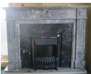 Taly Grey Marble Fireplace Mantel Taly Grey Marble Fireplace Mantel