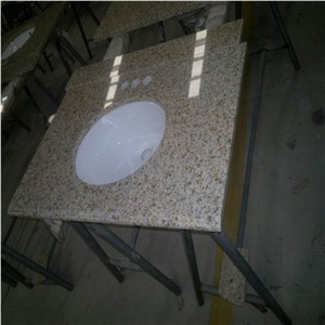 G682 Sunset Gold Bath Countertops, G682 Grante Yellow Granite Bath Tops