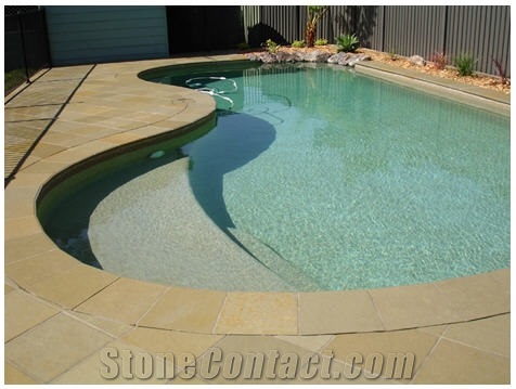 Kota Brown Limestone Pool Copings