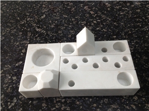 Marble Desk Accessories, White Marble Artifacts, Handcrafts