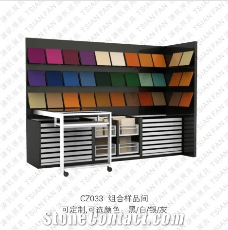 Sliding Displays for Stone and Ceramic Tiles