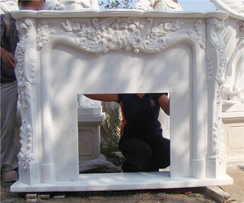 Fireplace, Mantel, Ssurround, Marble Fireplace, Ma