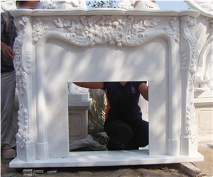Fireplace, Mantel, Ssurround, Marble Fireplace, Ma