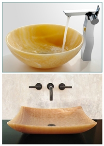 Onyx Stone Sink, Yellow Onyx Sink