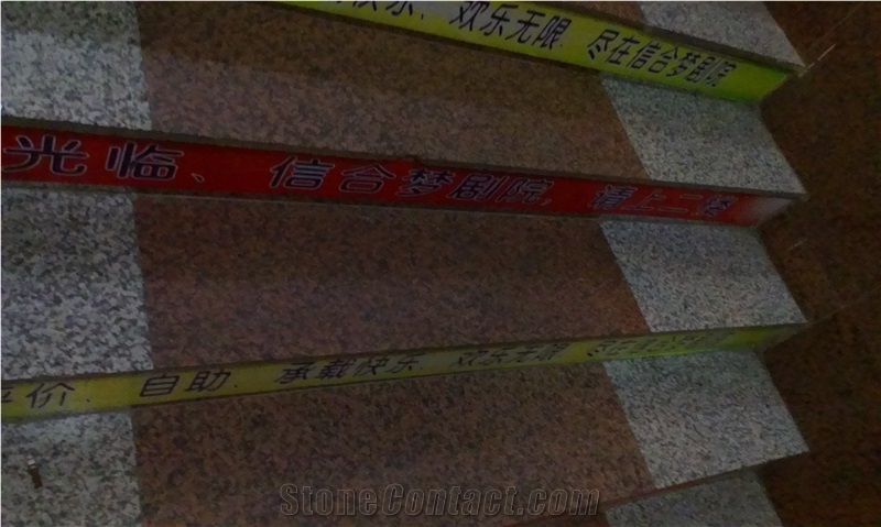 Rosa Red Granite Step Stairs