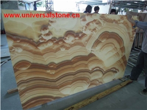 Orange Onyx Glass Panel Slabs