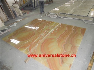 Orange Onyx Glass Panel Slabs