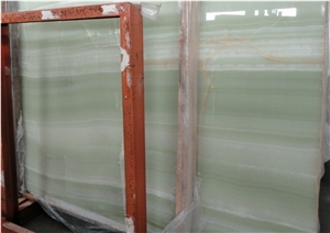 Bamboo Onyx, Mono Green Onyx Slabs