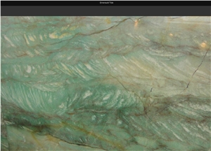Emerald Green Quartzite Slabs, Brazil Green Quartzite