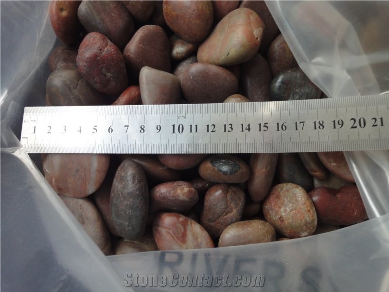 Red Pebbles in Plastic Bag