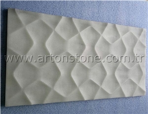 Beige Marble 3d Cnc Wall Panel