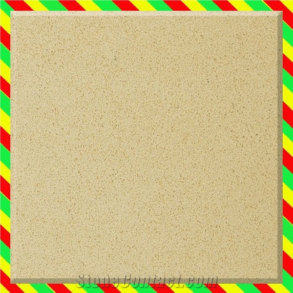 Beige Quartz Stone Tiles, Slabs