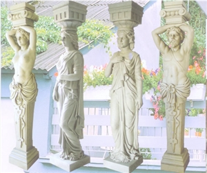 1511marble Figurine Column, White Marble Column