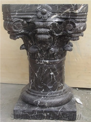 Black Marble Column