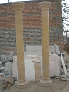Yellow Travertine Column