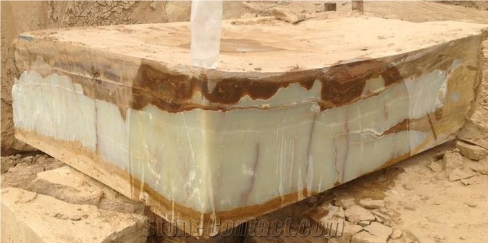 Light Green Onyx Block, Iran Green Onyx