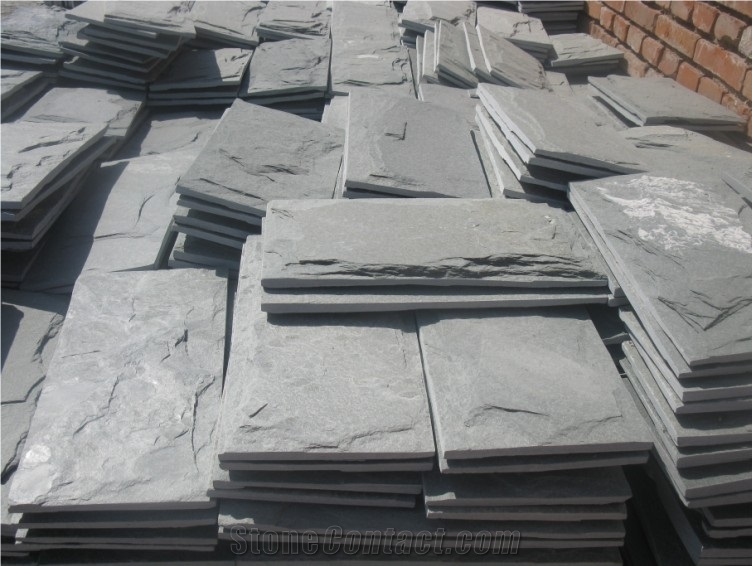 Mushroomed Wall Stone, Grey Slate Mushroomed Wall