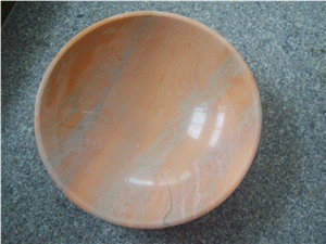 Sunset Red Wash Sink, Red Marble Sink