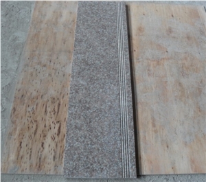 G687 Granite Stairs and Steps, Peach Red Granite Stairs