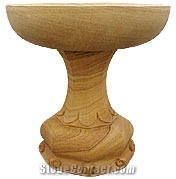 Yellow Sandstone Bird Bath