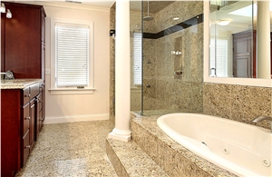 Desert Cream Granite Bath Design, Desert Cream Yellow Granite Bath Design