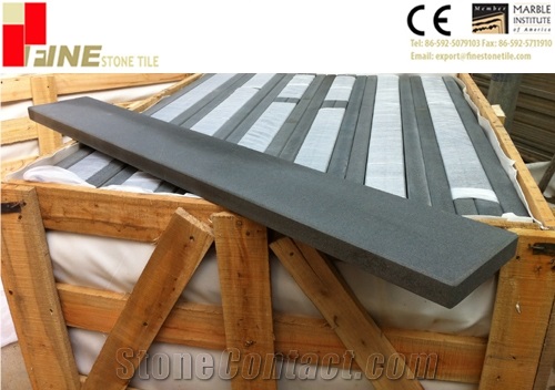 Basalt Staircase , Gray ,esite Hainan Grey Basalt Staircase