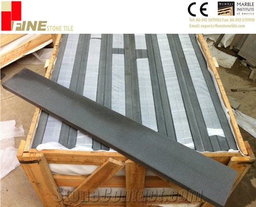 Basalt Staircase , Gray ,esite Hainan Grey Basalt Staircase