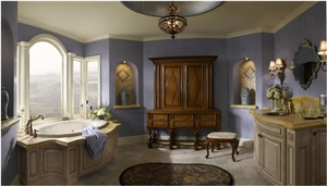 Bath Design and Remodeling, Yellow Granite Bath Design